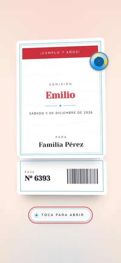 Apertura animada Boleto, cerrada