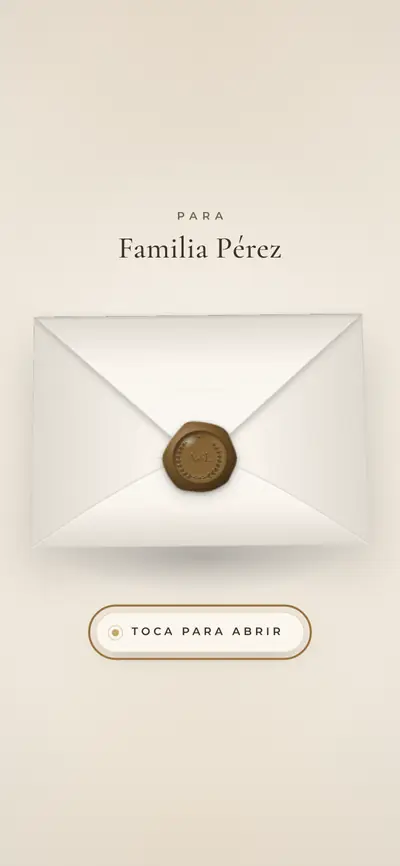 Apertura animada Sobre de lacre, cerrada
