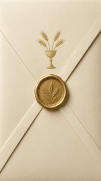 Sobre Cáliz y trigo: Cáliz y espigas de trigo dorados.
