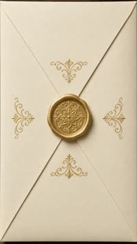 Sobre Filigrana de oro: Crema con filigrana dorada.
