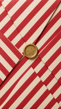 Sobre Circo: Sello dorado con estrella; salen confeti y serpentinas.