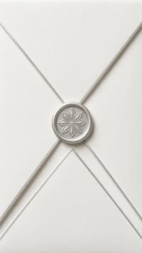 Sobre Lino y plata: Blanco lino con filo de plata.