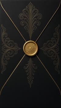 Sobre Negro y oro: Negro con detalles dorados.